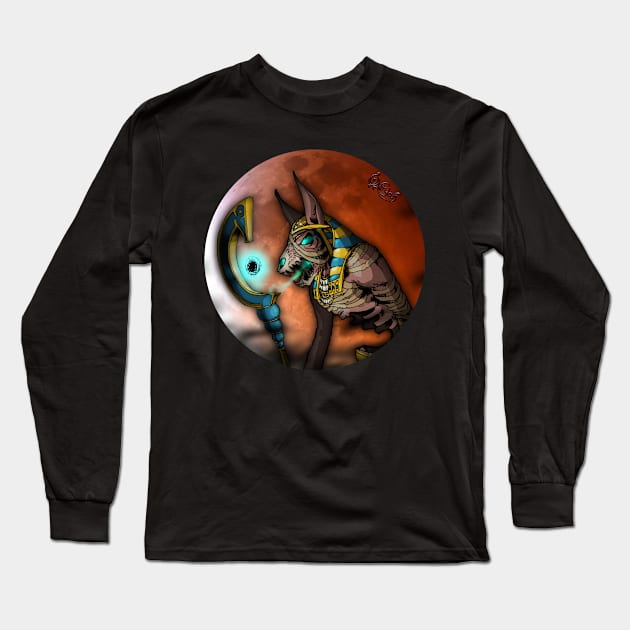 Anubis Long Sleeve T-Shirt by Oniryah